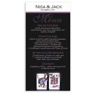  205 Wedding Menu Cards   Queen & King Passion Office 