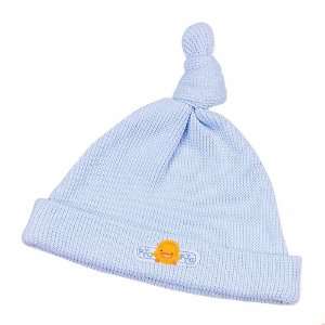  Piyo Piyo Single Knot Knit Hat, Blue Baby