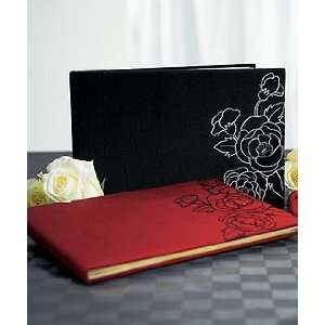    Red Wedding Guest Book   Silhouettes in Bloom