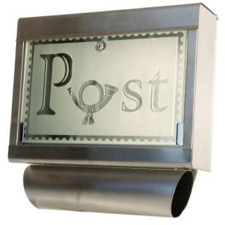   Steel letterbox mailbox post mail letter box 4032707100147  