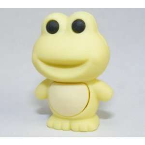  Frog Japanese School Erasers. Pastel Yellow Color. 2 Pack 
