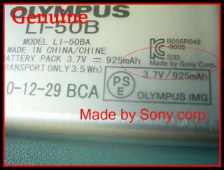 Genuine Olympus LI 50B Battery FOR TG 610 TG 810  