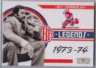 Wilt Chamberlain ABA Legends SP #25/25   2010 11 Playoff National 