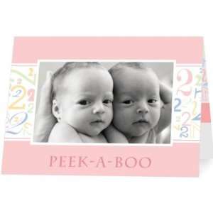    Twins Birth Announcements   Peek A Boo Duo Soft Pink By Shd2 Baby
