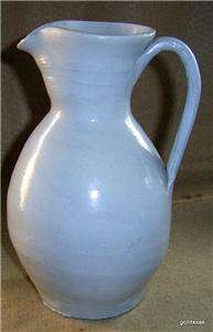 Williamsburg Pottery Pitcher 7 Salt Glaze Cobalt Leave  
