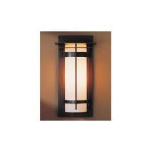   Smart 1 Light Outdoor Wall Light in Natural Iron with Stone glass