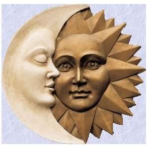 Celestial Sun Moon statue Greenman Harmony sculpture 