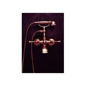  Aqua Brass Wallmount tub faucet with exposed hand shower 