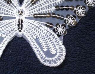 Vintage Embroidery Crochet Sequins Lace Applique Motif  
