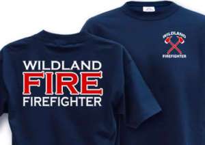 WILDLAND FIRE Medium Firefighter T Shirt wildfire M  