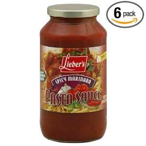 Liebers Spicy Marinara Sauce, Passover, 26 Ounce (Pack of 6)  