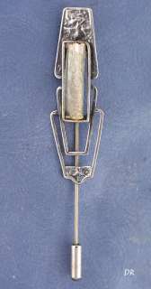 Modernist Sterling Silver Art Deco style Stick Pin  