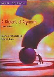 Rhetoric of Argument, (007303617X), Jeanne Fahnestock, Textbooks 