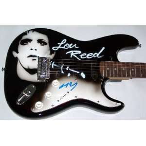  Lou Reed Autographed Airbrush Guitar Velvet Underground 