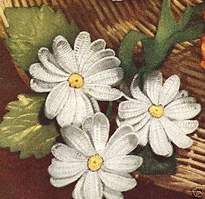 Vintage Crochet Daisy Motif Flower corsage Pattern  