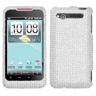 BLING SnapOn Phone Cover Case For HTC MERGE 6325 Silver  