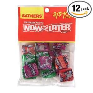 Sathers Now N Laters, 2 Ounce Bags (Pack of 12)  Grocery 