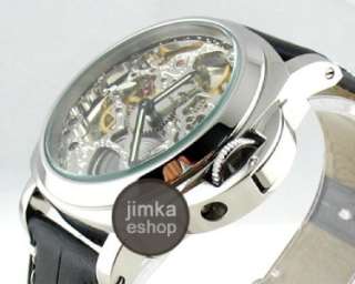 PARNIS 44MM FULL SILVER SKELETON DIAL AUTOMATIC 6497  