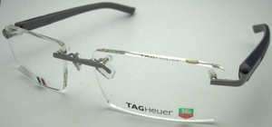 New Tag Heuer Trends TH 8110 TH8110 Blue/Gray 004 Rimless Eyeglasses 