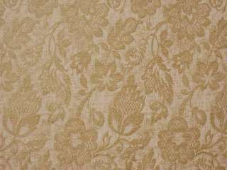 Highland Court Antique and Light Gold Floral Chenille Drapery 
