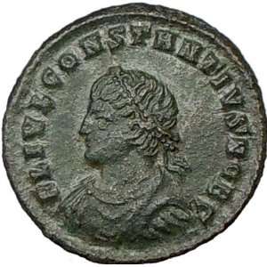 CONSTANTIUS II 324AD Cyzicus Authentic Genuine Ancient Roman Coin Camp 