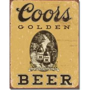 COORS Golden Vintage Tin Sign , 12x16 