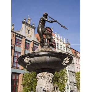 The Neptune Fountain, Dlugi Targ (Long Market), Gdansk, Pomerania 