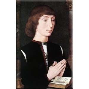  Young Man at Prayer 19x30 Streched Canvas Art by Memling 