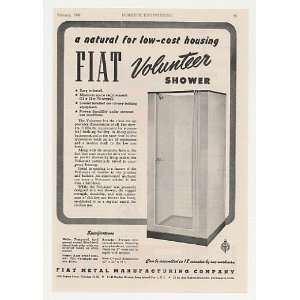  1947 Fiat Metal Volunteer Shower Trade Print Ad