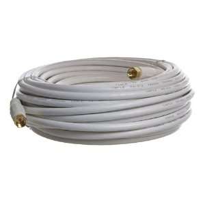  50FT RG6 (18AWG) 75Ohm, Quad Shield, CL2 Coaxial Cable with F Type 