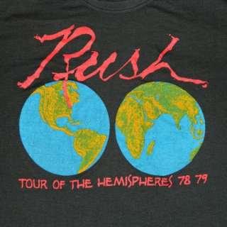 1979 RUSH VTG TOUR OF THE HEMISPHERES T SHIRT 70s OG  