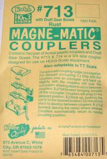 Kadee HOn3 / TT scale #713 magne matic couplers (rust)  