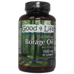  Borage Oil Cold Pressed 1000mg (90 softgels) Health 
