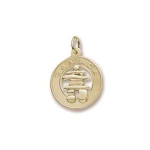 Canada Inukshuk Charm in Yellow Gold