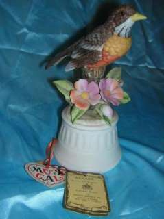 Arnart Royal Crown Musical Porcelain Bird Music Box  