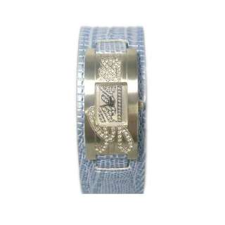 GUESS BLUE PYTHON LEATHER CUFF+CRYSTALS W85070L3 NEW  