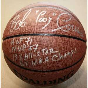  Bob Cousy Autographed Ball   Spalding