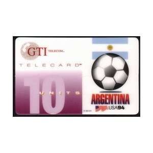   Phone Card 10u World Cup Soccer (1994) Argentina 