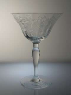 Vintage Morganton Floret Etched Champagne Glass # 7711  
