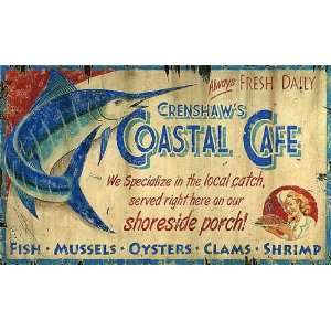  Vintage Beach Signs   Coastal Café   Large Everything 