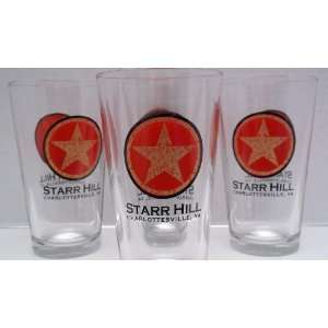 Star Hill Charlottesville Va. 16oz. Beer Glasses (Set of 4 