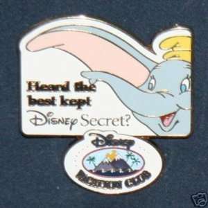     DVC  Best Kept Secret   Disney Vacation Club Pin 