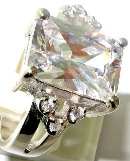 Latest collection Beautiful white topaz .925 Silver Ring size 8 