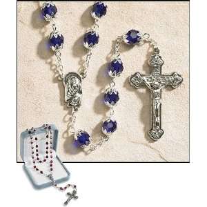25 Inches Long, Ave Maria September Sapphire, 6 X 8 Mm Double Capped 