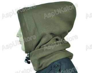 New Tactical Fleece Hood Head Face Neck Protection Green  