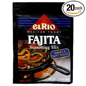 El Rio Fajita Mix Foil Pkt, 1 Ounce (Pack of 20)  Grocery 