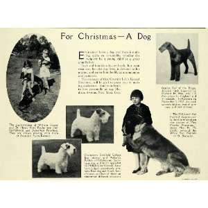  1932 Ad Airedale Dogs Terriers St Bernard Doberman 