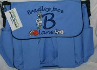 Personalized Baby Diaper bag 4 bag colors & Bib  