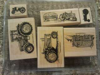 Stampin Up Tractor Time Barn hay wagon  