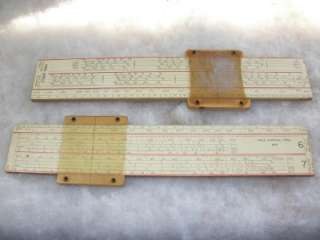 Vintage GRAPHICAL FIRING TABLE Wood SLIDE RULE WITH CASE  
